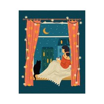 플레이어바웃 달빛 창가 DIY 명화 그리기 40 x 50 cm 세트, 혼합색상