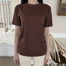 여성용 마일드 찰랑 라운드 반팔티