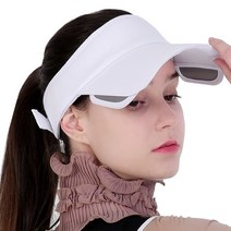 브렌스 슬라이드 썬캡 골프모자, 화이트