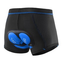풀핏 젤 쿠션 사이클 팬츠 3XL, 블랙 + 블루 쿠션(블루스티치), 1개