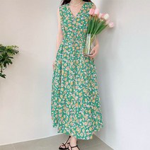 앤드스타일 여성용 써머플라워 나시 롱 원피스 260791