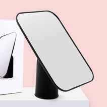 무다스 모던 마그네틱 360도 회전 탈부착 탁상 거울 렉탱글, 블랙