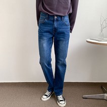 헤이진 남성용 레귤러핏 워싱 일자청바지 2874