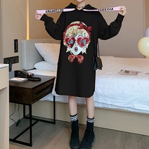펑키 걸 임산부 후드 스웨터 롱 원피스 day308