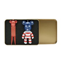 포포베 골프 퍼터 키퍼 그린보수기 + 피규어 + 틴트케이스 세트, 1세트, 미국(피규어), 레드(그린보수기)