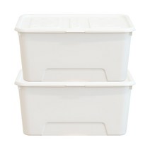 보노하우스 탑백 리빙박스 52L, 화이트, 2개