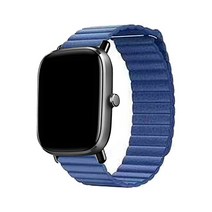 어메이즈핏빕 가죽 루프 밴드 스트랩, 블루