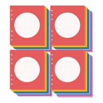 잼스튜디오 위클리 6공 데코 리필 속지 컬러 써클 4p, 32매