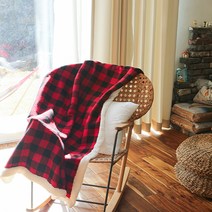 레브라이프 체크 털 극세사 블랭킷