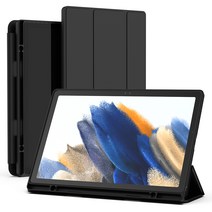 신지모루 펜슬 수납 스마트커버 태블릿 PC 케이스, 블랙