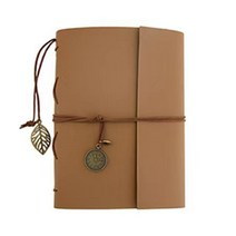 아로무드 가죽커버 다이어리 사진앨범, 라이트브라운, 16매