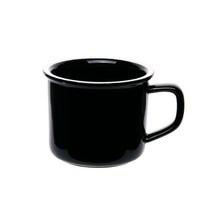 플라라 에나멜러스 머그 370ml, 블랙, 1개