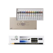 신한화구 유화 물감 20ml   톰보 모노J 4B 12p, 12색