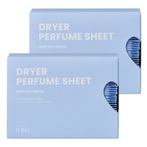 일비아 건조기 드라이 퍼퓸 시트 코튼 블루 본품, 40매, 2개