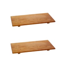 플라라 우드 사각 식탁매트 2p, 마호가니, 40 x 22 x 2.8 cm