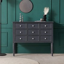 파로마 아덴힐 9단 엔틱 원형다리 콘솔 & 사이드 테이블 방문설치, 워시네이비