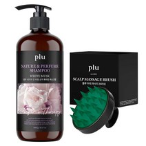 플루 네이처 앤 퍼퓸 샴푸 화이트머스크 + 플루 두피 마사지 브러쉬, 1000g, 1세트