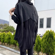 마이시즌 여성용 끌레 뒷 플리츠 블라우스