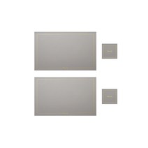 부스마켓 모던디자인 테이블 매트 + 티코스터 2세트, 그레이, 테이블매트(43 x 30 cm), 티코스터(10 x 10 cm)