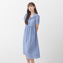 미쏘 빅카라 고방체크 롱 원피스