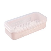 라이프랩 물빠짐 뚜껑있는 가정용 수저통, 핑크, 1개
