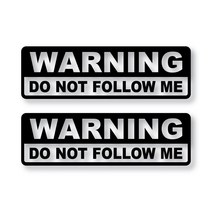 WARNING DO NOT SUV 데칼 스티커 중, 블랙, 2개