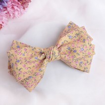 메르시밴드 봄꽃무늬 리본 자동핀