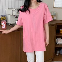 에베쏘 면 라운드 반팔 수유티 2107