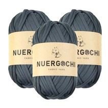JSTrading 누에르고치 패브릭 얀 뜨개실 100g x 3p, 28 차콜, 30m