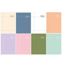 핑크풋 1500 코넬 유선노트 8종 세트, 1세트