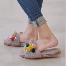 플랙슈 여성용 발등 퍼 슬리퍼 1.5cm