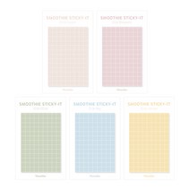 모노라이크 스티키 점착메모지 스무디 ver2 5종 세트, Grid, 1세트