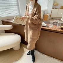 슈가펀 여성용 레티 오픈 롱 가디건