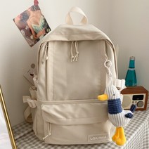 진호 아르떼 심플 캔버스 백팩 + 갈매기 키링 세트