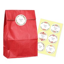 종이 각대봉투 대 50p + 땡큐 스티커 54매 세트, 레드, 1세트