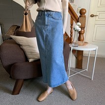 슈가펀 펜시 데님 롱 스커트