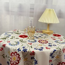 파라다이소 레트로 빈티지 플라워 프린팅 홈카페 식탁보, C, 60 x 150 cm