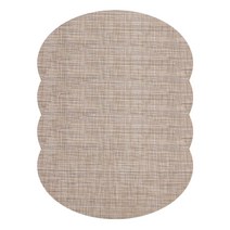 마켓감성 타원 테이블매트 4p, 진베이지, 45 x 30 cm