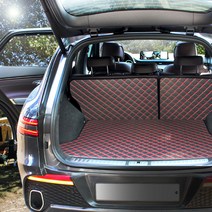 지엠지모터스 퀼팅 가죽 트렁크매트 풀세트, 제네시스GV70 2021, 레드, 현대