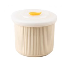인콕 도자기 이유식 용기 250ml, 베이지, 1개