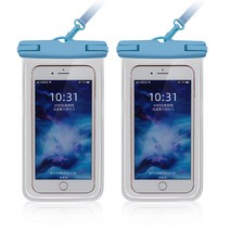 티엔피 고급형 컬러 스트랩 방수팩, 2개, 블루