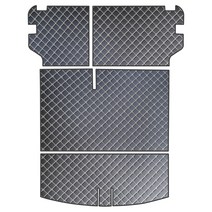 아이빌 4D 입체퀼팅 트렁크 매트 + 2열 등받이 풀세트 분리형 더블 플로어, 블랙 + 골드 스티치, 쌍용 토레스, 쌍용