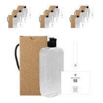 납작 페트 300ml + 볼록 블랙캡 + 심플 밤꿀L + 꿀병봉인 스티커 화이트 + 박스 세트, 10세트