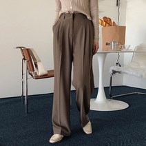 프롬미스 여성용 컴포트 투주름 와이드 슬랙스 평균