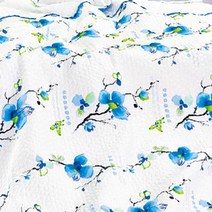 풍기인견 프린트 원단, 7268 블루