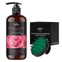 플루 네이처 앤 퍼퓸 샴푸 로즈블러썸 + 플루 두피 마사지 브러쉬, 1000g, 1세트