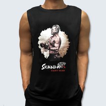 스칸다 남성용 마이티 워리어 머슬핏 나시 티셔츠