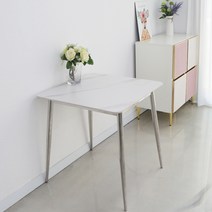 참갤러리 미드센추리 모던 정사각 700 세라믹 2인용 식탁 테이블 방문설치, 무광 마블 화이트