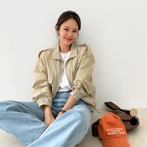 바블링브룩 여성용 바스락 포켓 스트링 야상 자켓