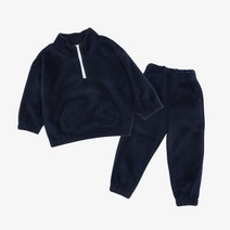 레인보우키즈 아동용 플리스 반집업 상하 바지세트